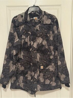 Carhartt Shoreline Storm Defender Camouflage Leaf Full Print Jacket Womens XL